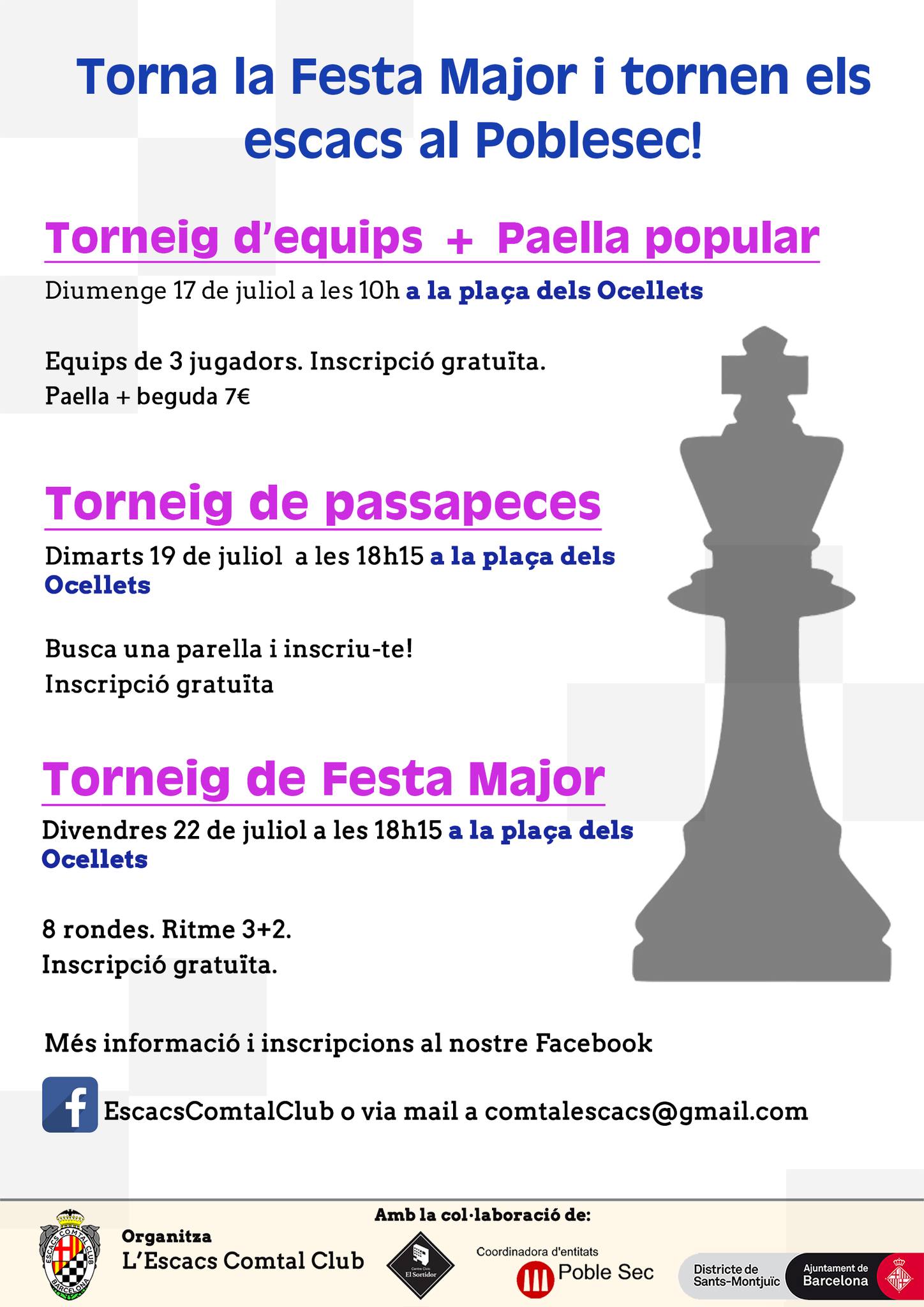 Tornejos per la Festa Major de Poble Sec